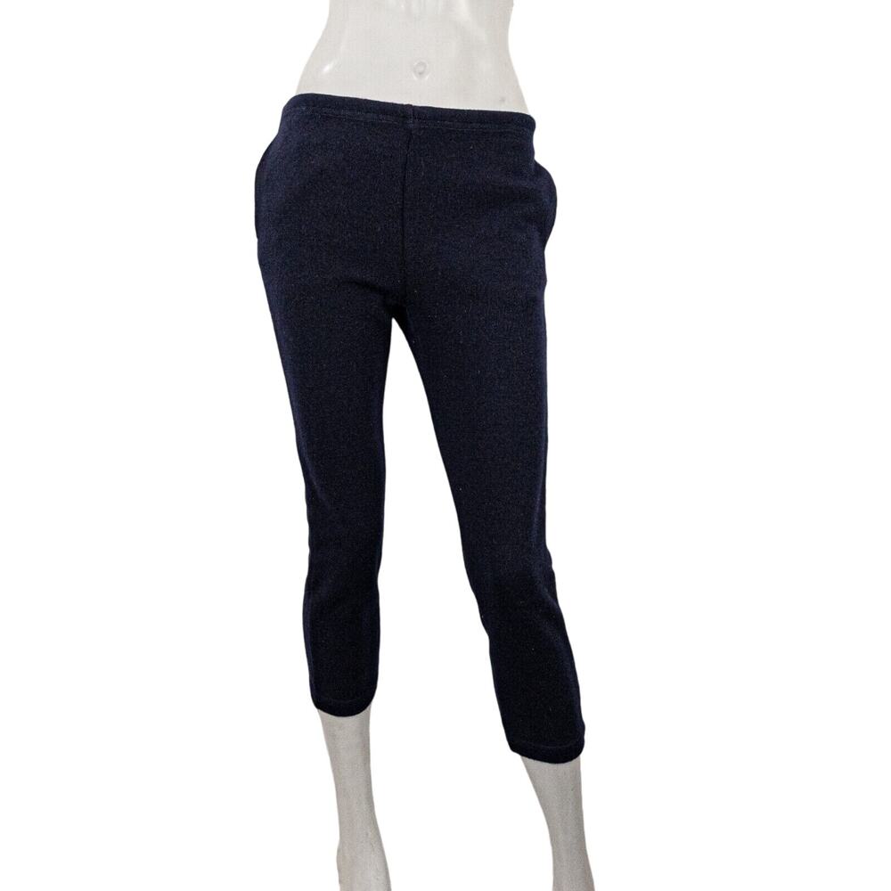 ENGINEERED GARMENTS NY Wool Poly Knit Cropped Pants in Navy Blue size 1
